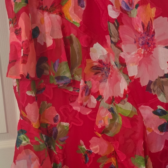 Adrianna Papell Elegant Formal Floral Halter Maxi Dress With Lining NWT Size 6 - Picture 6 of 16